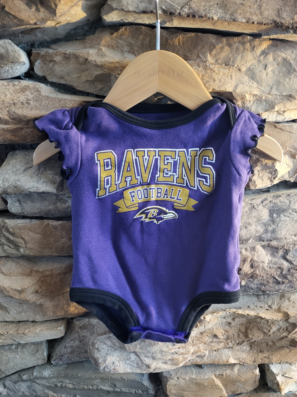 Baltimore Ravens Purple Baby One-Piece Bodysuit